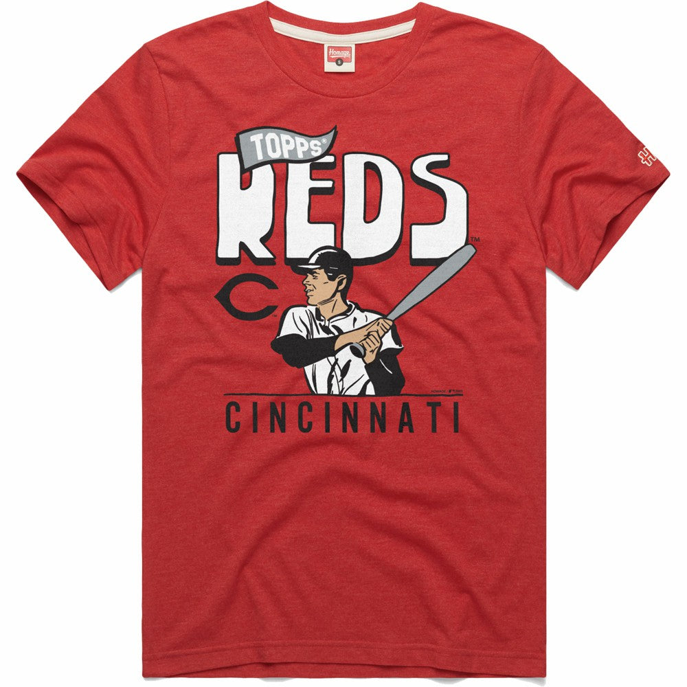 Red Cincinnati Reds Homage x Topps Tri-Blend T-Shirt