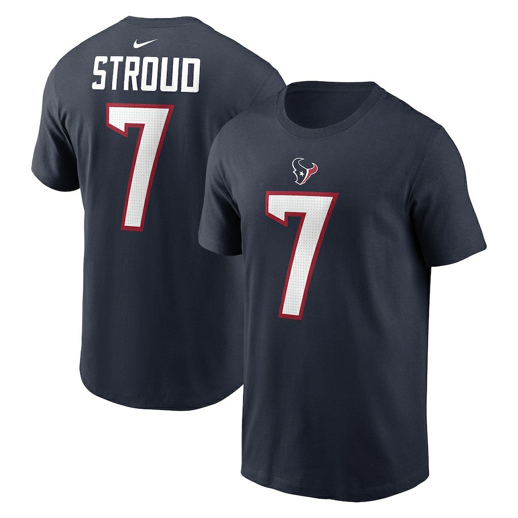 C.J. Stroud  Player Name & Number T-Shirt - Houston Texans T-shirts