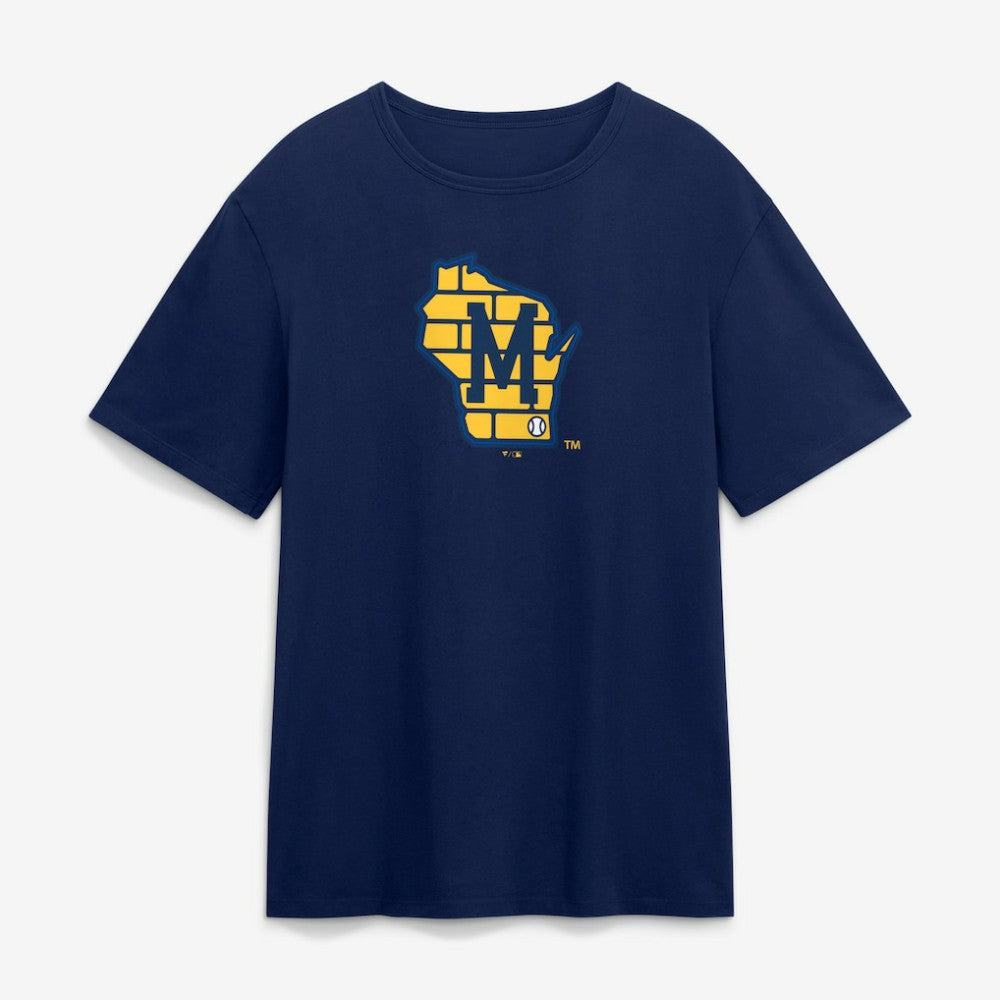 Navy Milwaukee Brewers Fanatics Alternate Logo Legacy T-Shirt