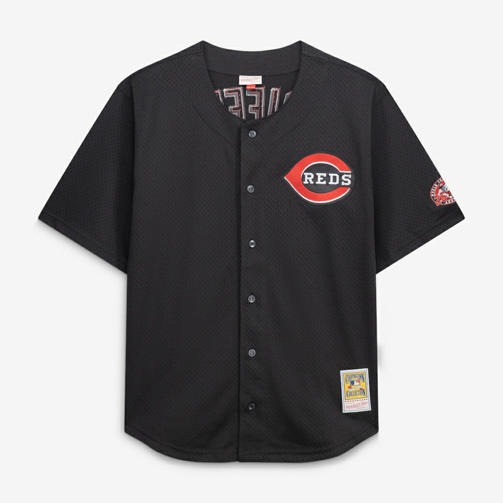 Black Ken Griffey Jr. Cincinnati Reds Mitchell & Ness Big & Tall Cooperstown Mesh Batting Practice Jersey