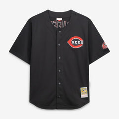 Black Ken Griffey Jr. Cincinnati Reds Mitchell & Ness Big & Tall Cooperstown Mesh Batting Practice Jersey