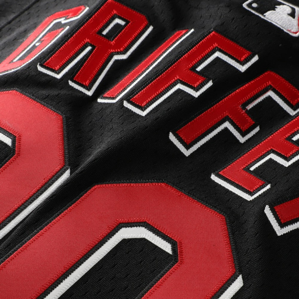 Black Ken Griffey Jr. Cincinnati Reds Mitchell & Ness Big & Tall Cooperstown Mesh Batting Practice Jersey
