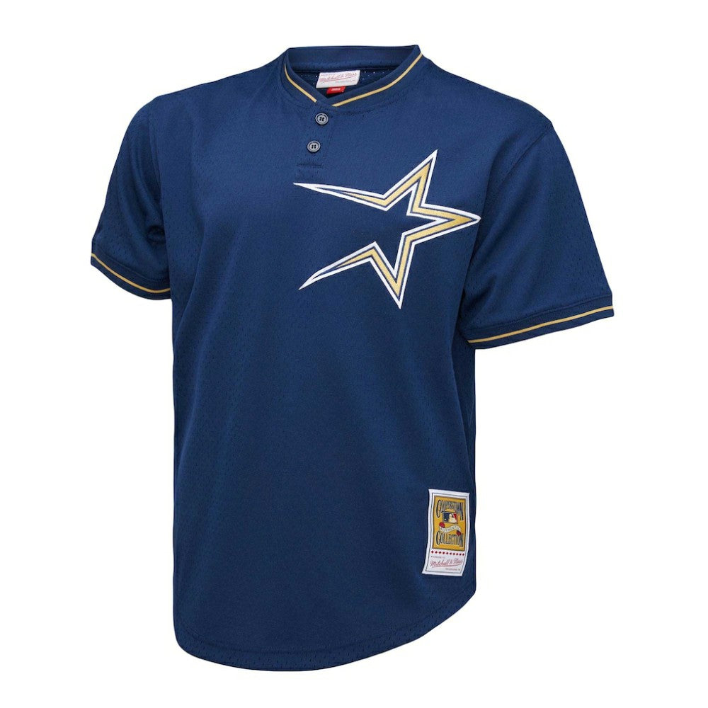 Navy Craig Biggio Houston Astros Mitchell & Ness 1991 Cooperstown Collection Mesh Pullover Jersey
