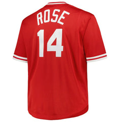 Red Pete Rose Cincinnati Reds Mitchell & Ness 1984 Cooperstown Collection Mesh Pullover Jersey