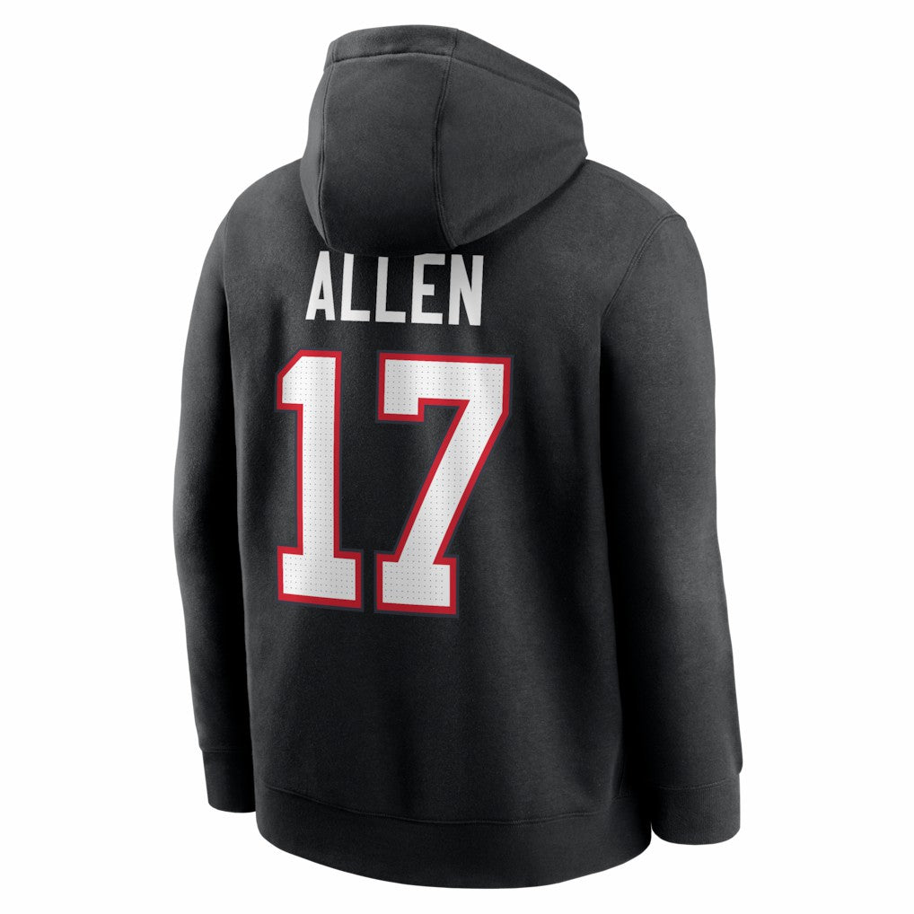 Josh Allen  Name & Number Fleece Hoodie - Buffalo Bills Hoodies