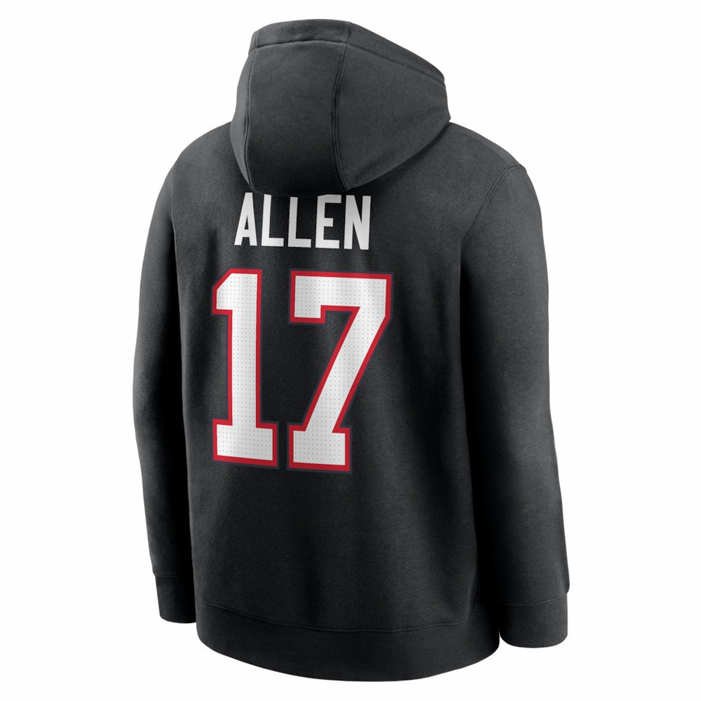 Josh Allen  Name & Number Fleece Hoodie - Buffalo Bills Hoodies