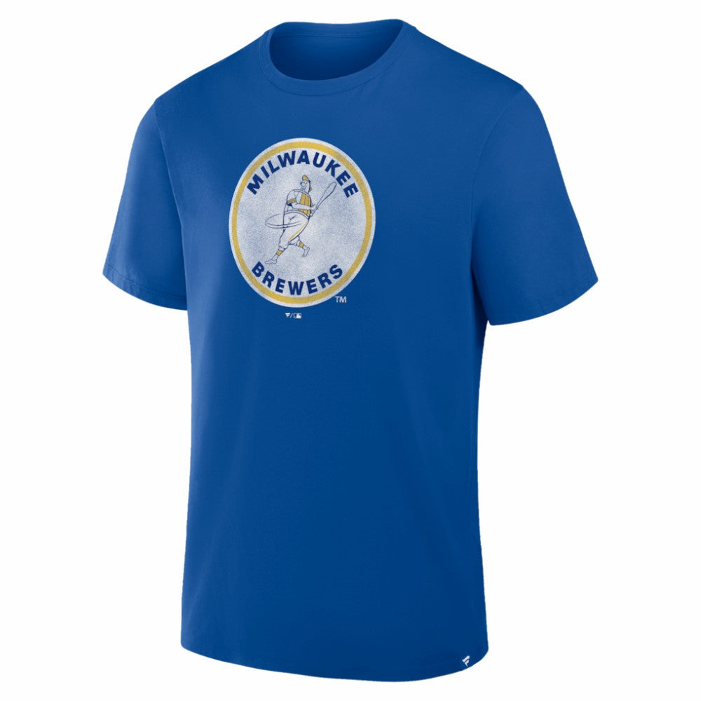 Royal Milwaukee Brewers Fanatics Vintage Logo Legacy T-Shirt