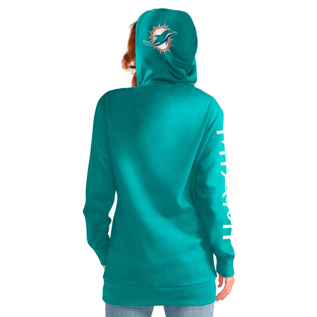 G-III 4Her by Carl Banks Women's Extra Inning Pullover Hoodie - Miami Dolphins Hoodies