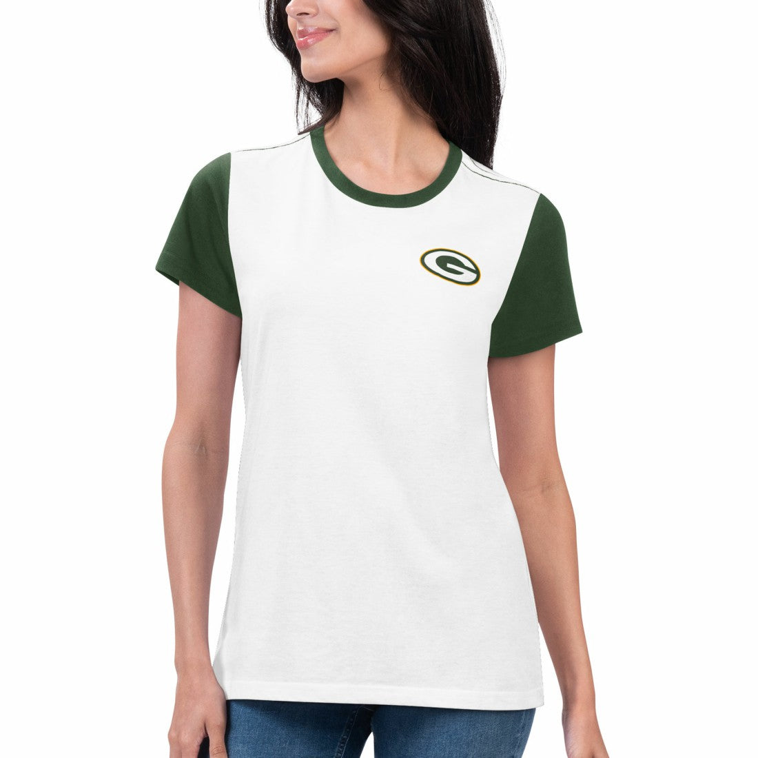 G-III 4Her by Carl Banks Women's Fashion Illustration T-Shirt - Green Bay Packers T-shirts