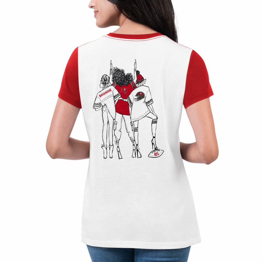 G-III 4Her by Carl Banks Women's Fashion Illustration T-Shirt - Tampa Bay Buccaneers T-shirts