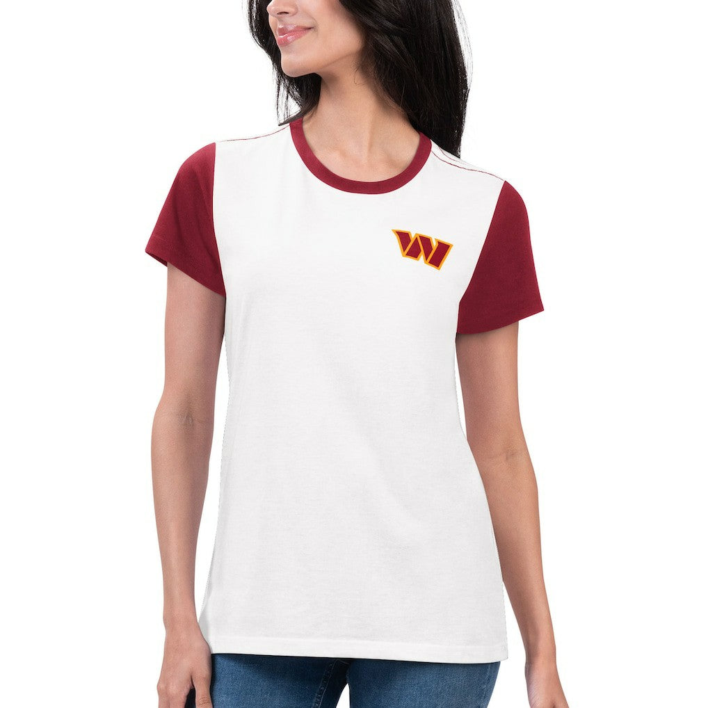 G-III 4Her by Carl Banks Women's Fashion Illustration T-Shirt - Washington Commanders T-shirts