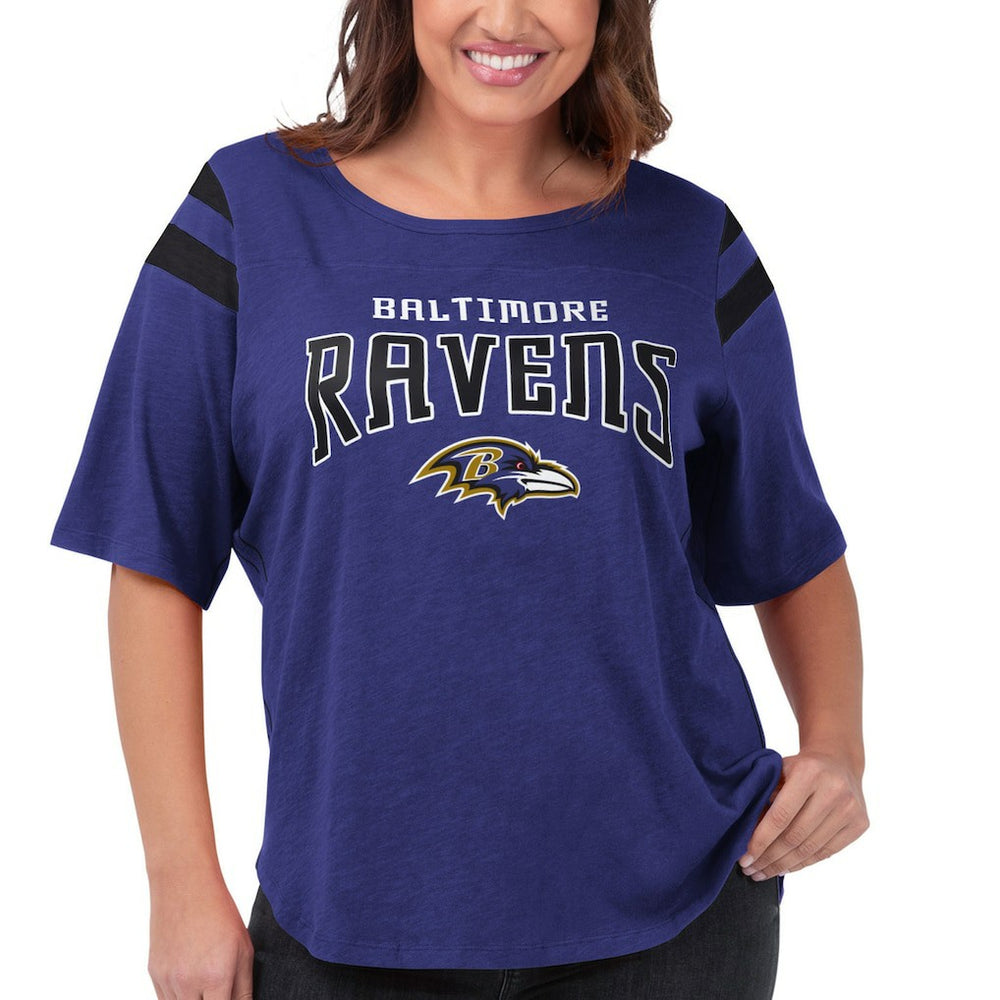 G-III 4Her by Carl Banks Women's Plus Size Linebacker T-Shirt - Baltimore Ravens T-shirts