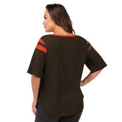 G-III 4Her by Carl Banks Women's Plus Size Linebacker T-Shirt - Cleveland Browns T-shirts