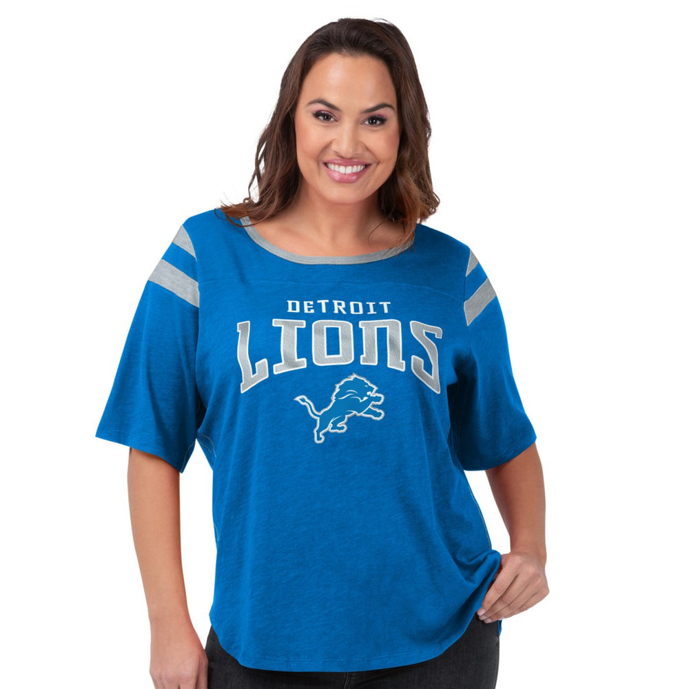 G-III 4Her by Carl Banks Women's Plus Size Linebacker T-Shirt - Detroit Lions T-shirts