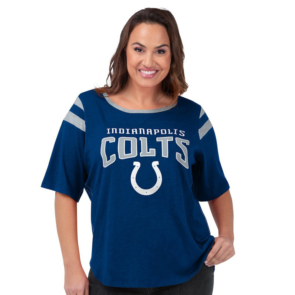 G-III 4Her by Carl Banks Women's Plus Size Linebacker T-Shirt - Indianapolis Colts T-shirts