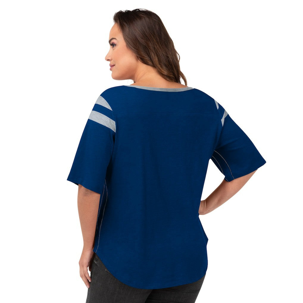 G-III 4Her by Carl Banks Women's Plus Size Linebacker T-Shirt - Indianapolis Colts T-shirts