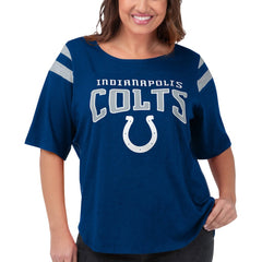 G-III 4Her by Carl Banks Women's Plus Size Linebacker T-Shirt - Indianapolis Colts T-shirts