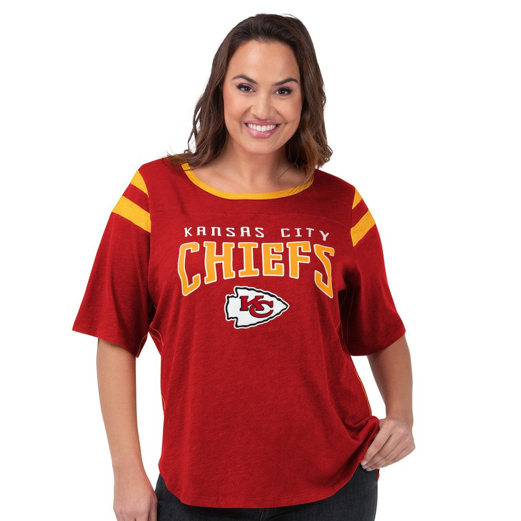 G-III 4Her by Carl Banks Women's Plus Size Linebacker T-Shirt - Kansas City Chiefs T-shirts