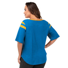 G-III 4Her by Carl Banks Women's Plus Size Linebacker T-Shirt - Los Angeles Chargers T-shirts