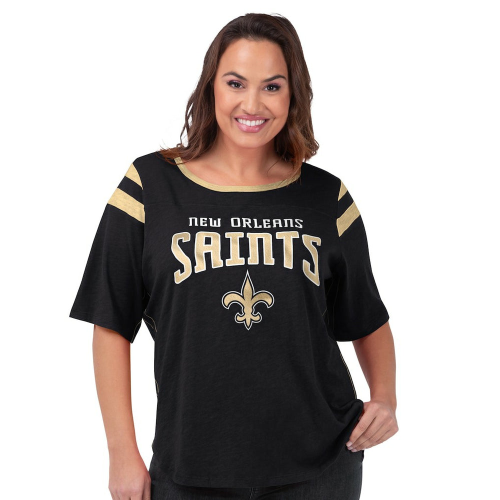G-III 4Her by Carl Banks Women's Plus Size Linebacker T-Shirt - New Orleans Saints T-shirts