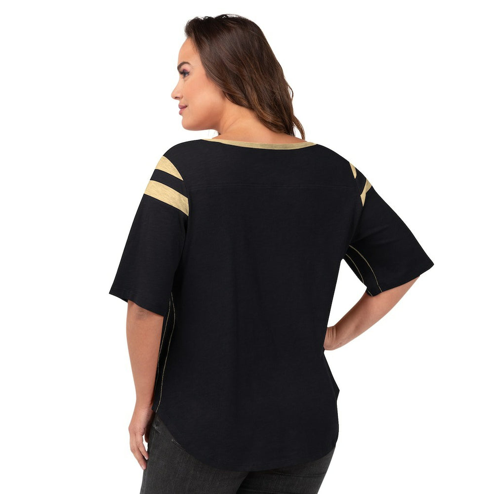 G-III 4Her by Carl Banks Women's Plus Size Linebacker T-Shirt - New Orleans Saints T-shirts