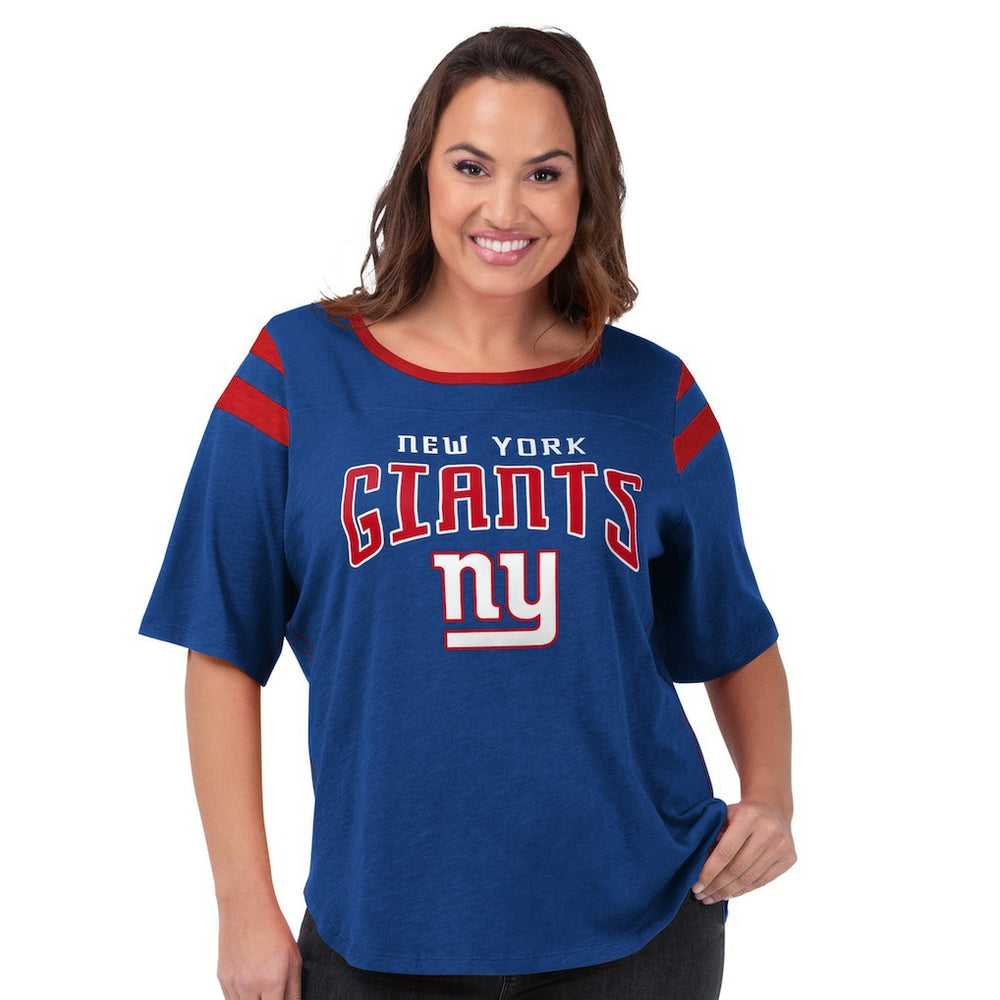G-III 4Her by Carl Banks Women's Plus Size Linebacker T-Shirt - New York Giants T-shirts