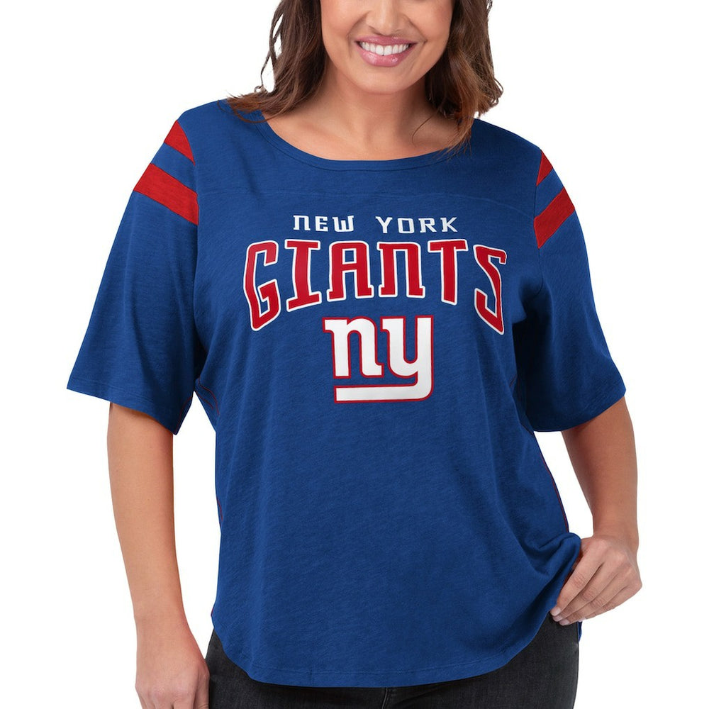 G-III 4Her by Carl Banks Women's Plus Size Linebacker T-Shirt - New York Giants T-shirts