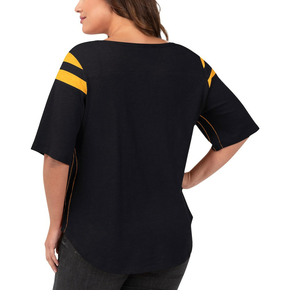 G-III 4Her by Carl Banks Women's Plus Size Linebacker T-Shirt - Pittsburgh Steelers T-shirts