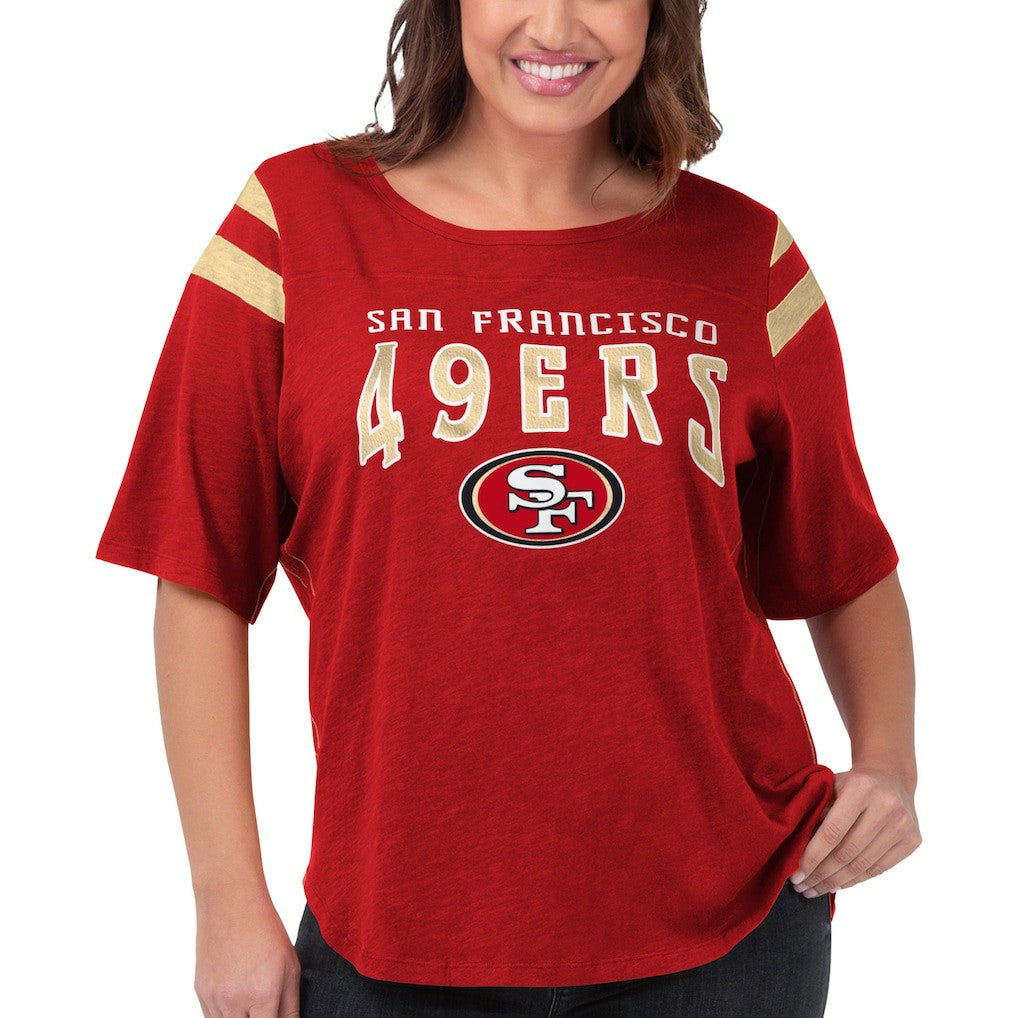 G-III 4Her by Carl Banks Women's Plus Size Linebacker T-Shirt - San Francisco 49ers T-shirts