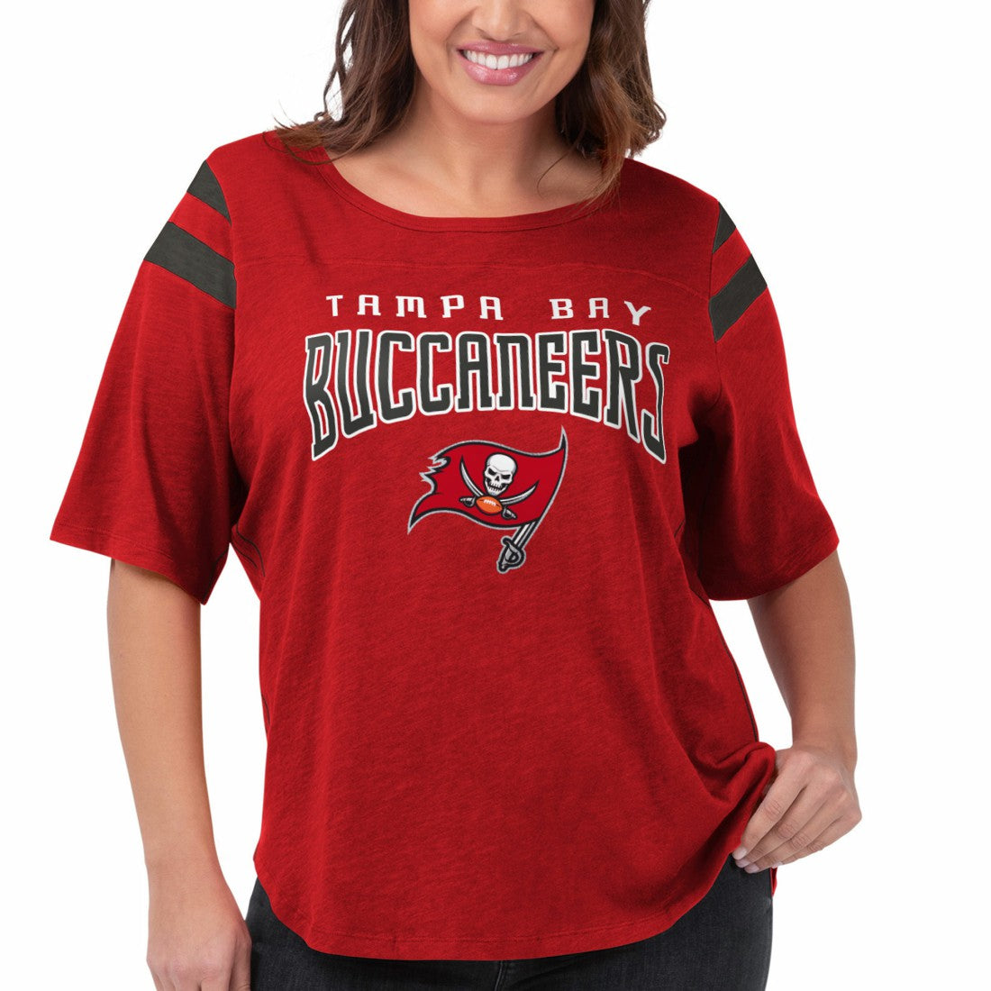 G-III 4Her by Carl Banks Women's Plus Size Linebacker T-Shirt - Tampa Bay Buccaneers T-shirts