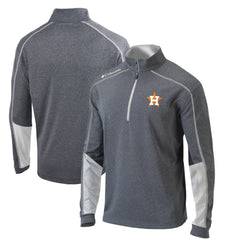 Charcoal/White Houston Astros Columbia Omni-Wick Shotgun 2.0 Quarter-Zip Pullover Top