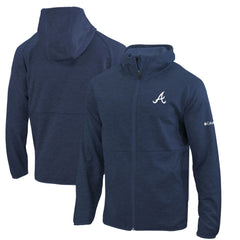 Navy Atlanta Braves Columbia Omni-Wick It's Time Full-Zip Jacket