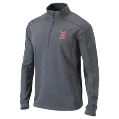 Heather Gray Boston Red Sox Columbia Omni-Wick Shotgun Quarter-Zip Pullover Top