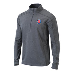 Heather Gray Chicago Cubs Columbia Omni-Wick Shotgun Quarter-Zip Pullover Top