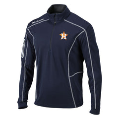 Navy Houston Astros Columbia Omni-Wick Shotgun Quarter-Zip Pullover Top