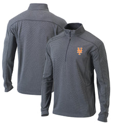 Heather Gray New York Mets Columbia Omni-Wick Shotgun Quarter-Zip Pullover Top