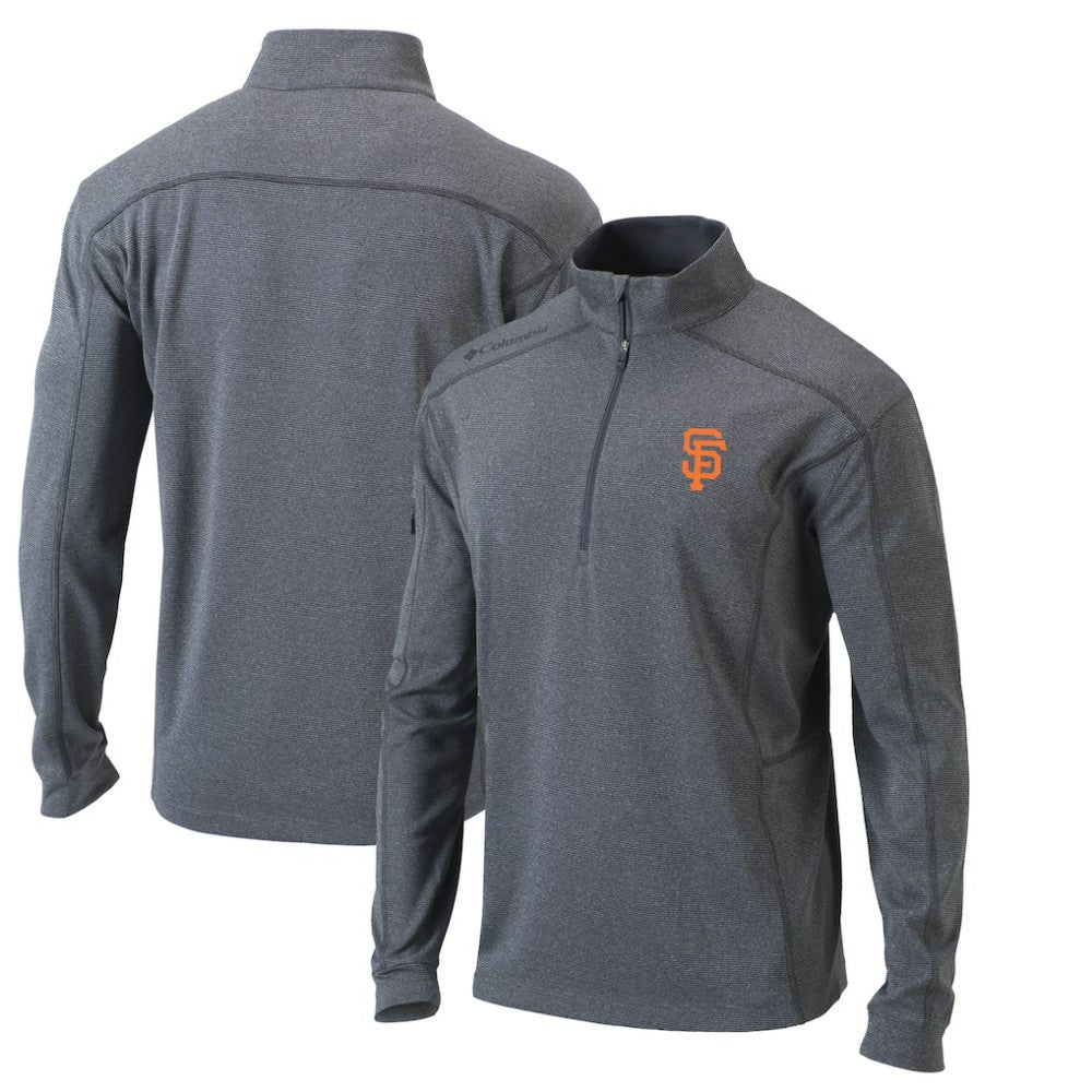 Heather Gray San Francisco Giants Columbia Omni-Wick Shotgun Quarter-Zip Pullover Top