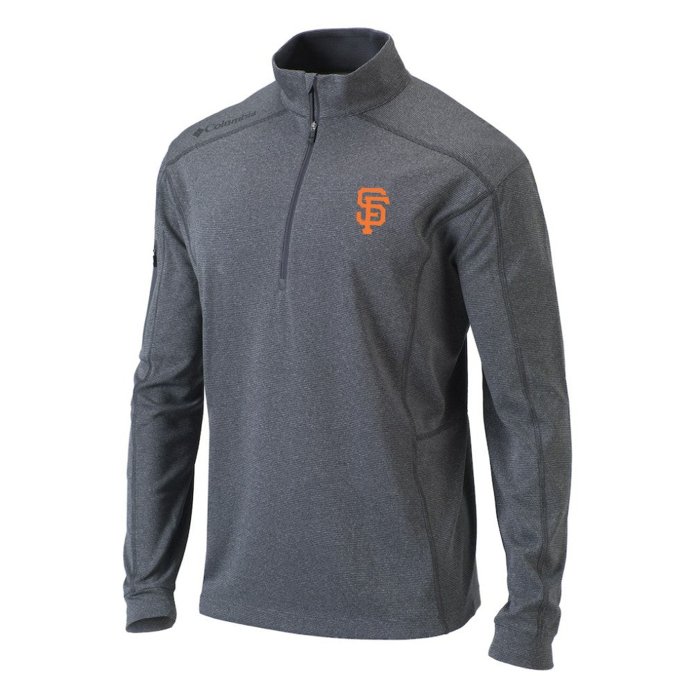 Heather Gray San Francisco Giants Columbia Omni-Wick Shotgun Quarter-Zip Pullover Top
