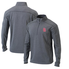 Heather Gray St. Louis Cardinals Columbia Omni-Wick Shotgun Quarter-Zip Pullover Top