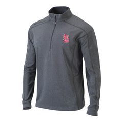 Heather Gray St. Louis Cardinals Columbia Omni-Wick Shotgun Quarter-Zip Pullover Top