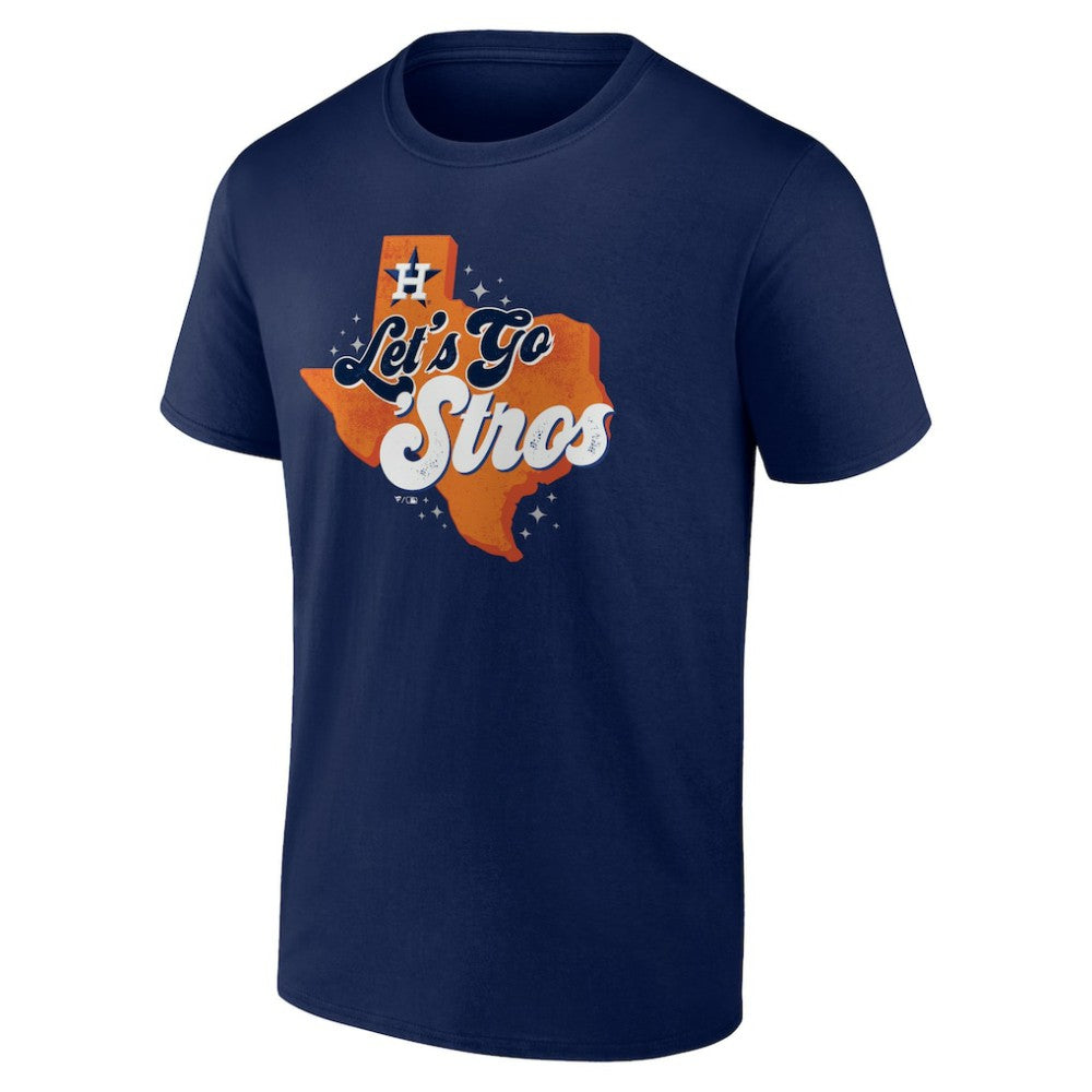 Navy Houston Astros Hometown Collection Texas Scripty T-Shirt
