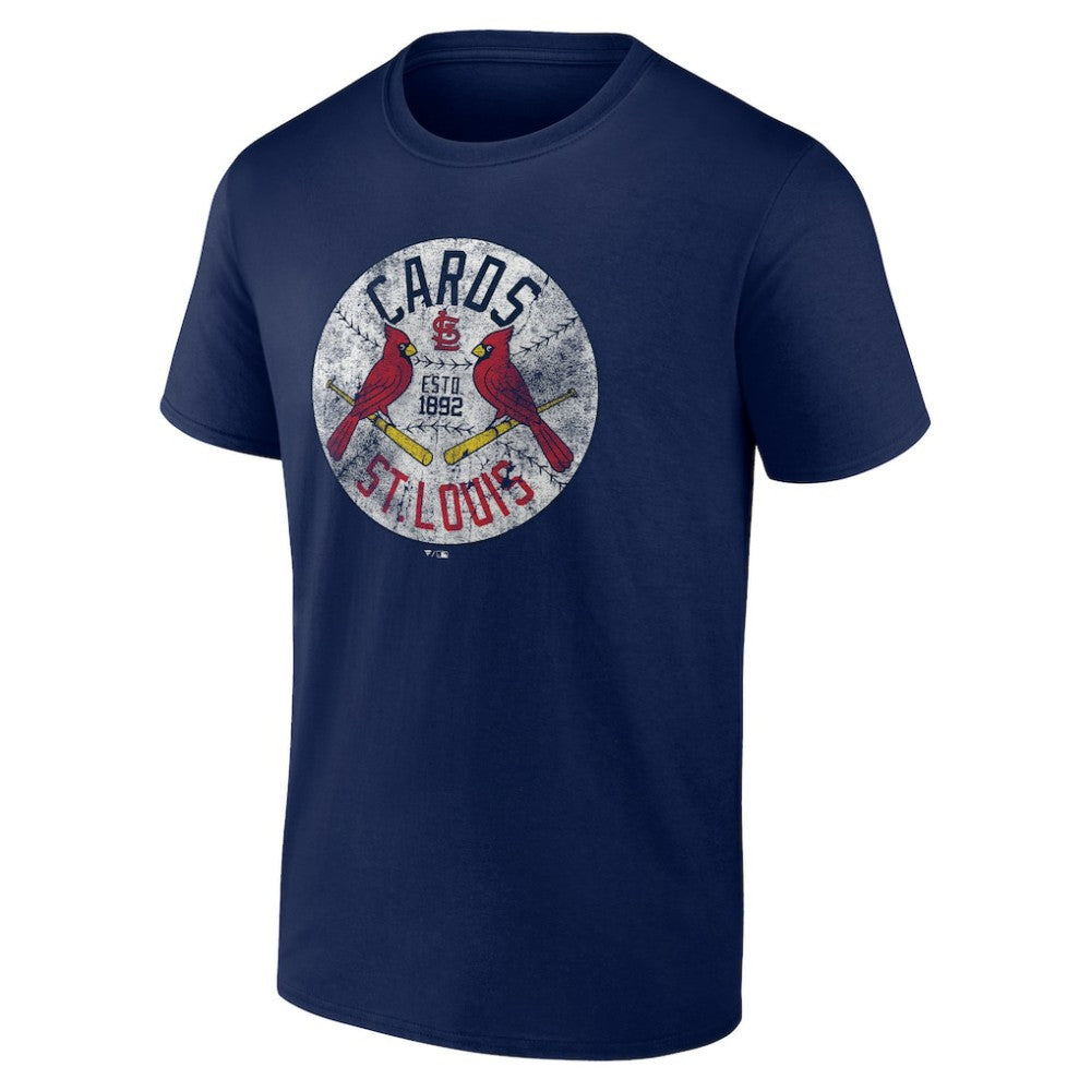 Navy St. Louis Cardinals Hometown Collection Vintage Cards T-Shirt