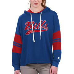 Starter Women's Bump And Run Long Sleeve Hoodie T-Shirt - Buffalo Bills Hoodies