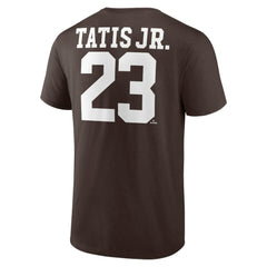 Brown Fernando Tatis Jr. San Diego Padres Player Icon Name & Number T-Shirt
