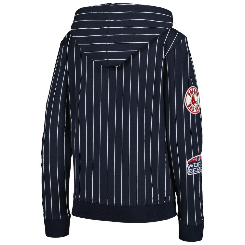 Navy Boston Red Sox New Era Women's Pinstripe Tri-Blend Full-Zip Jacket