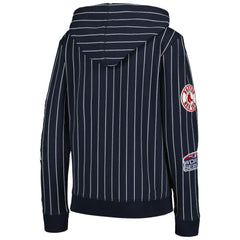 Navy Boston Red Sox New Era Women's Pinstripe Tri-Blend Full-Zip Jacket