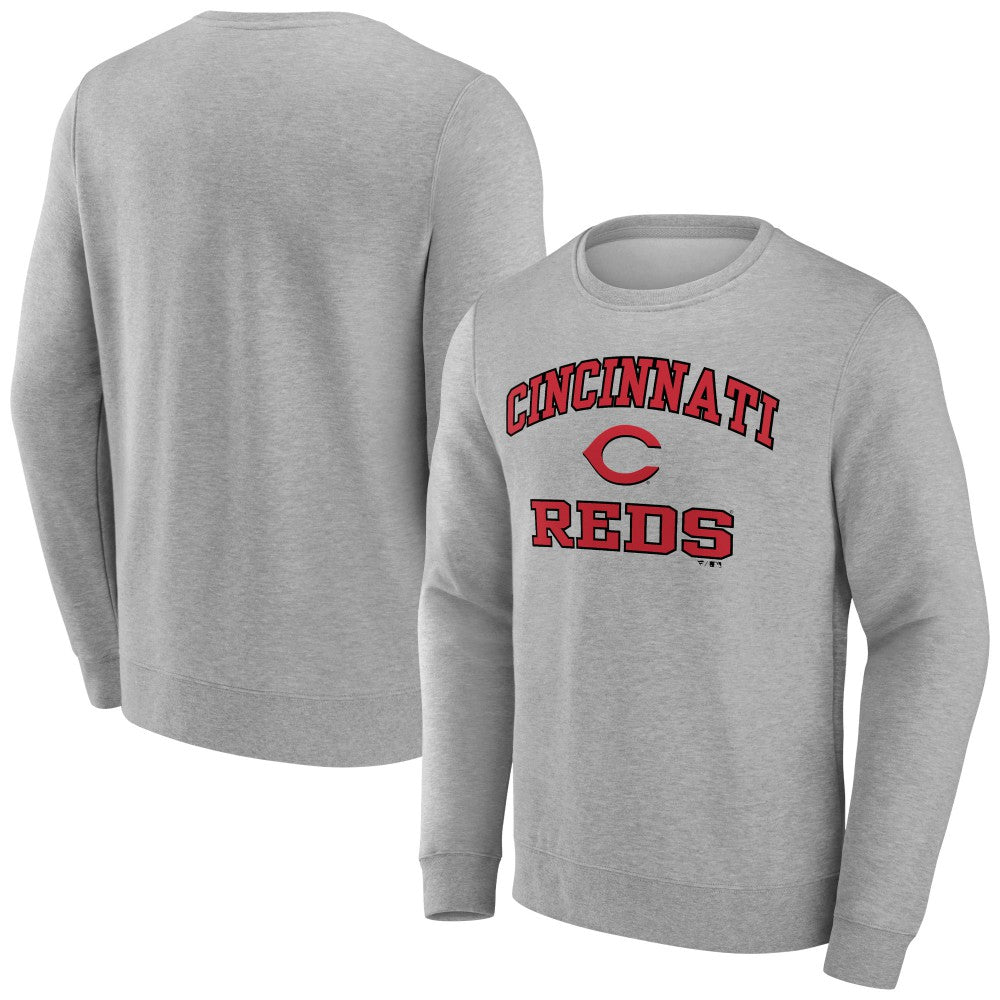 Heather Gray Cincinnati Reds Heart & Soul Pullover Sweatshirt