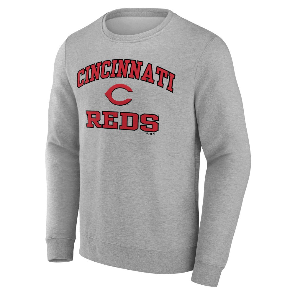 Heather Gray Cincinnati Reds Heart & Soul Pullover Sweatshirt