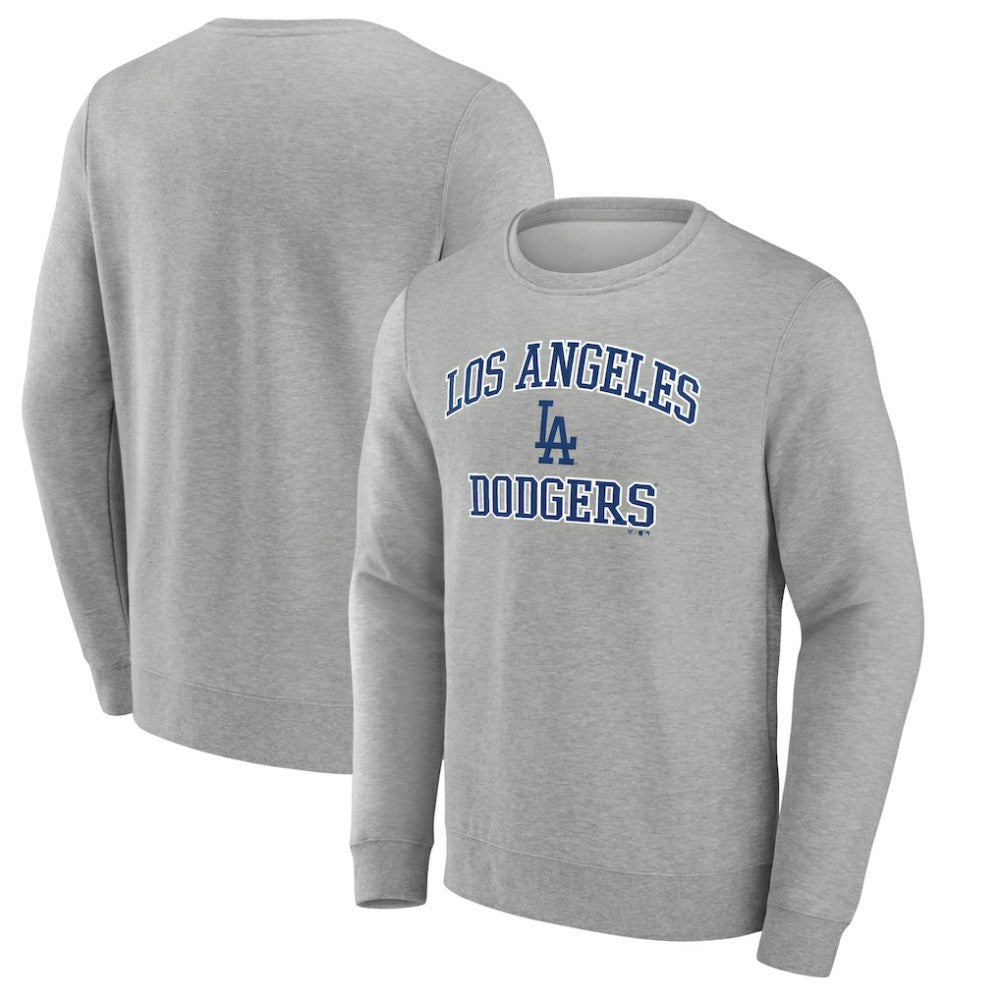 Heather Gray Los Angeles Dodgers Heart & Soul Pullover Sweatshirt
