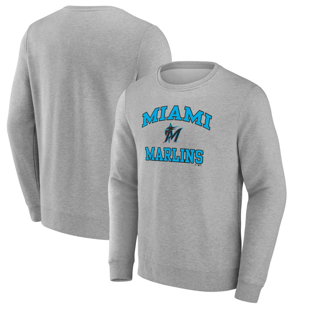 Heather Gray Miami Marlins Heart & Soul Pullover Sweatshirt